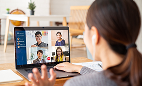 image of a woman using a computer