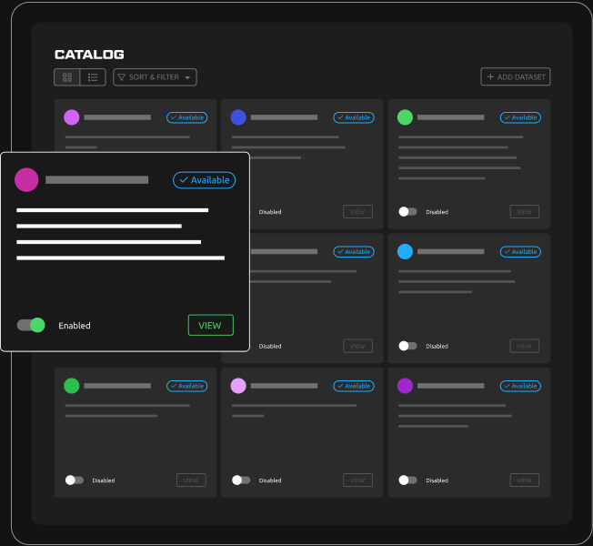 graphic of a sample catalog with a featured item pop out