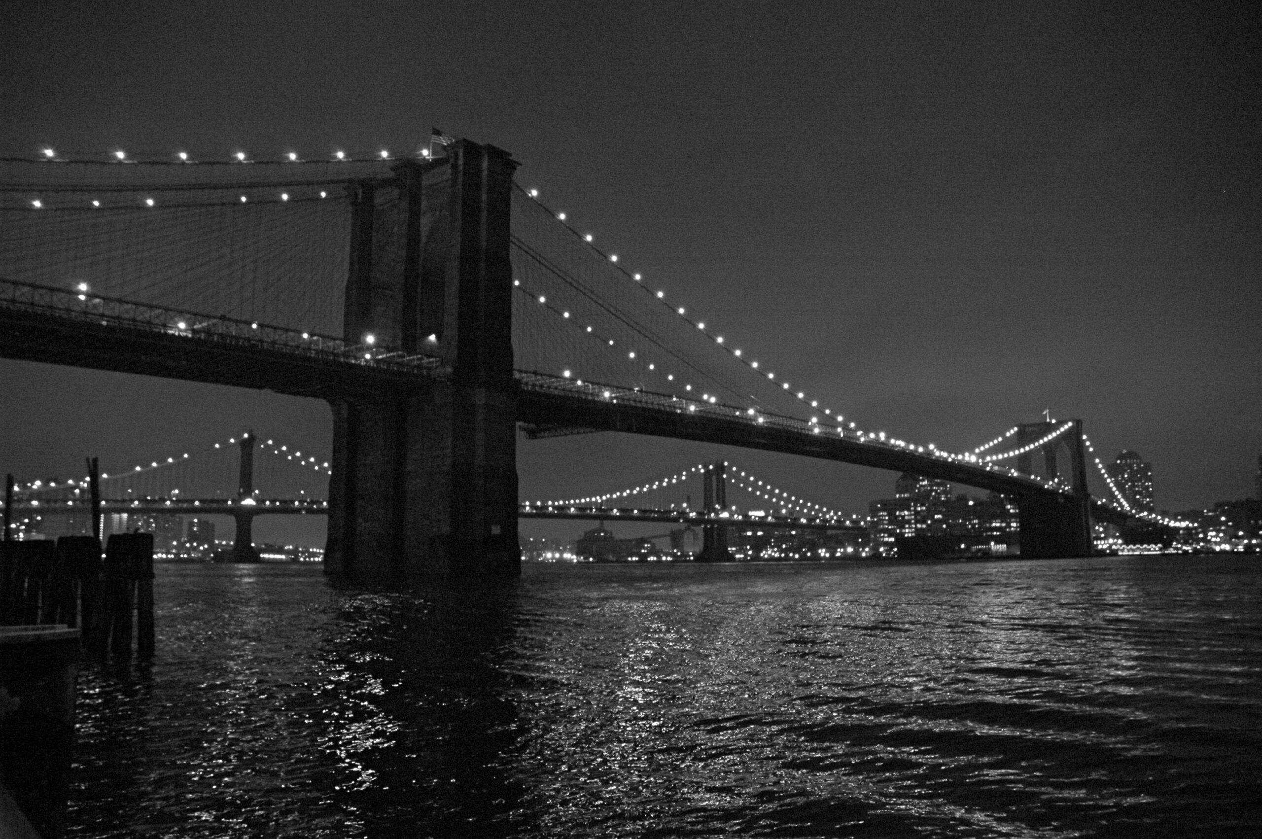 image of bridge in black and white